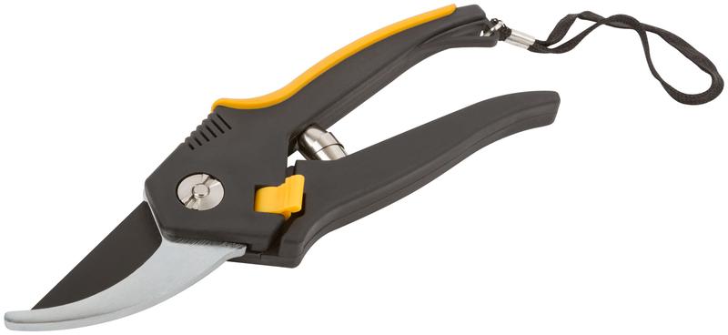 Секатор "Люкс" режущие кромки внахлест тефлон.покрытие лезвий прорезиненные ручки 200мм FIT 77093