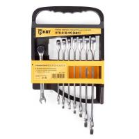 Набор гаечных комбинированных трещоточных ключей НТК-8 (8-19) KBT-PROFESSIONAL КВТ 91949