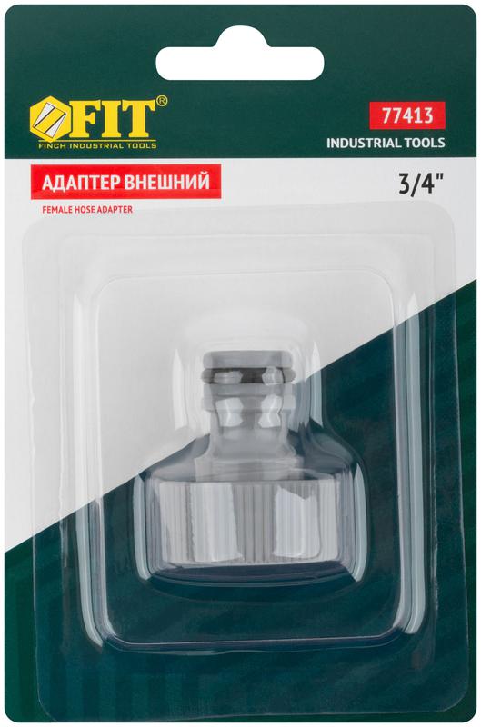 Адаптер внешний пластиковый 3/4дюйм FIT 77413