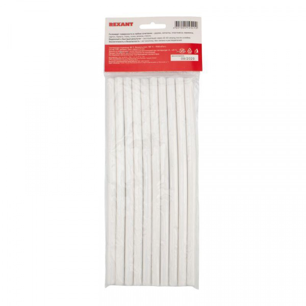 Стержень клеевой d11мм L270мм бел. (уп.10шт) Rexant 09-1277